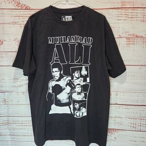 Muhammad Ali Graphic T-Shirt Men's Large NWOT Black Boxing GOAT Sports Tee